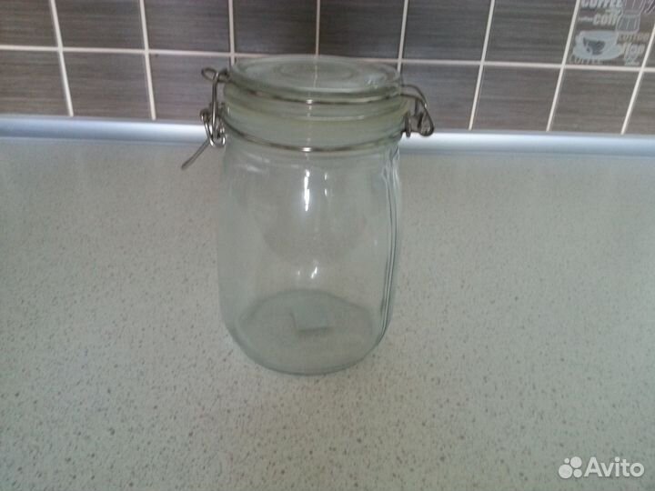 Банка с крышкой Korken (1л.) (IKEA) (Новая)