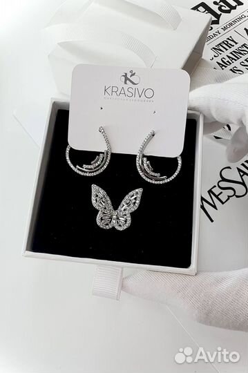 Серьги серебро