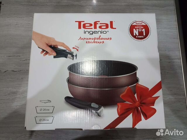 Набор сковород (сотейник и вок) Tefal с ручкой