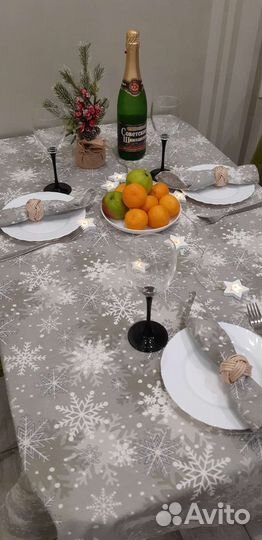 Скатерть с новогодним принтом
