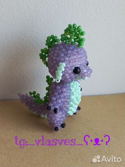 Игрушка Спайк из бисера