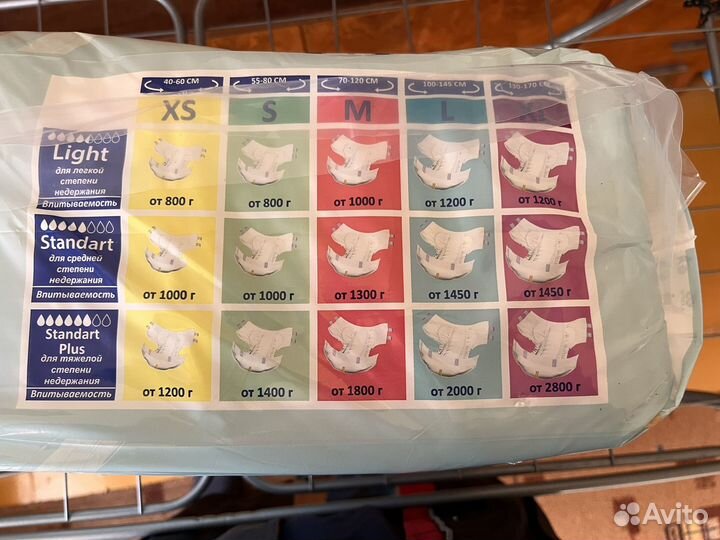 Памперсы для взрослых senso med 4 или XL