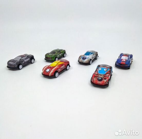 Грузовик с машинками Мстители набор 6 в 1