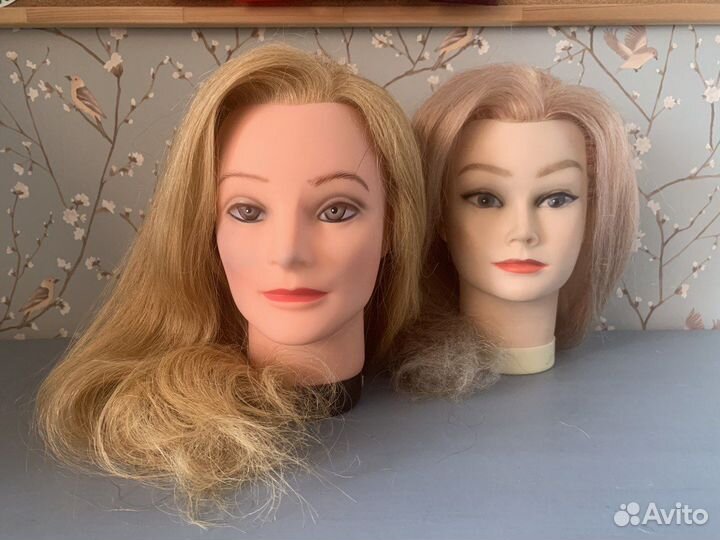 Манекен голова с натуральными волосами Nicole