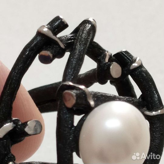 Кольцо серебро