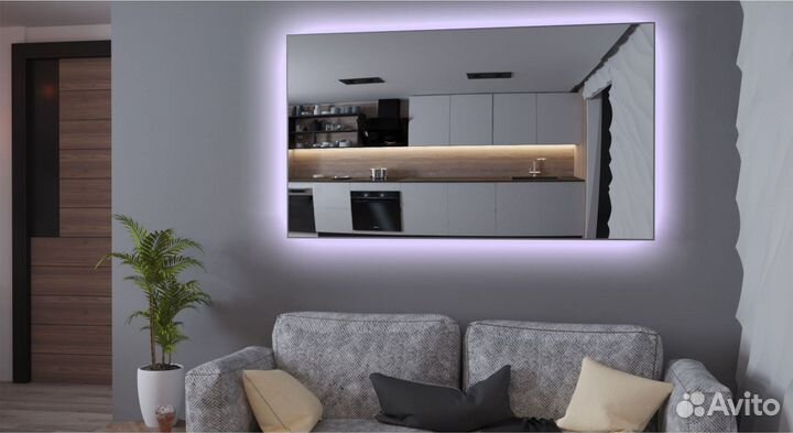 Зеркало в ванную с подсветкой Riviera