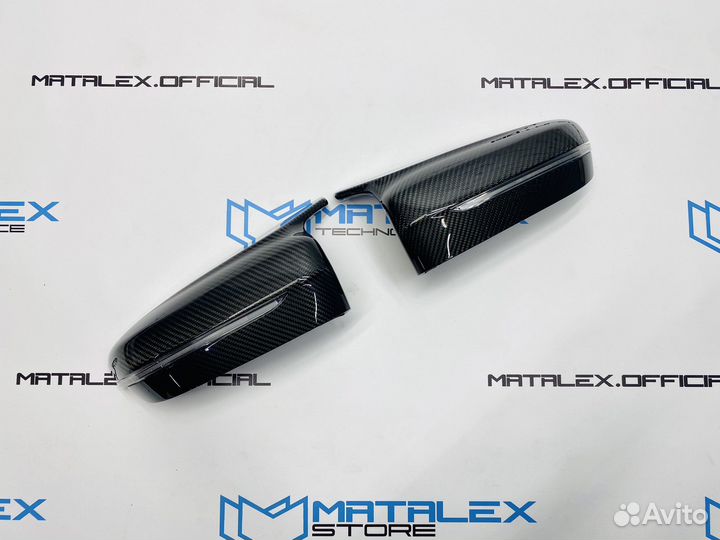 Накладки зеркал BMW G30, карбоновые, M5 стиль