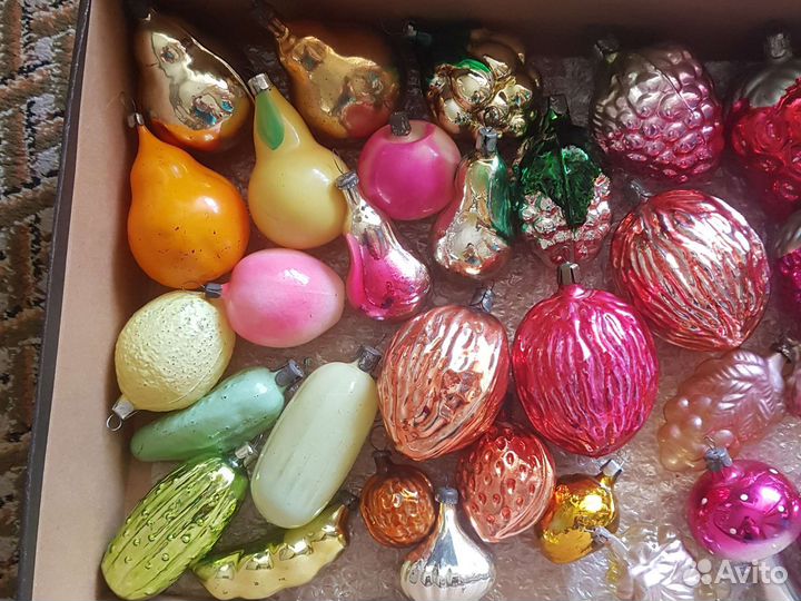 Елочные игрушки СССР овощи-фрукты