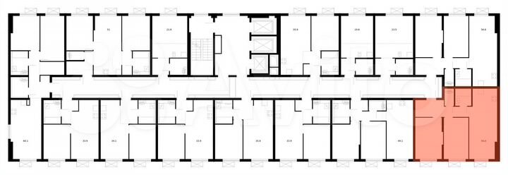 2-к. квартира, 56,6 м², 18/25 эт.