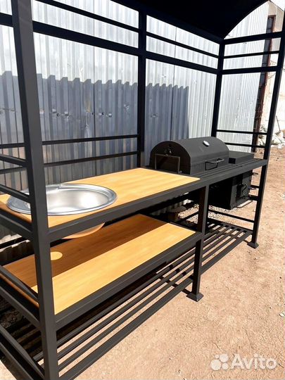 Мангал с мойкой