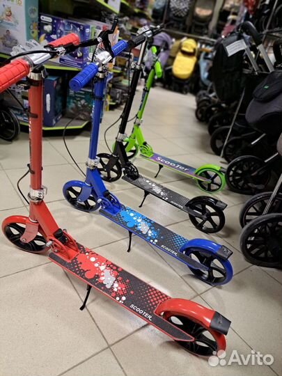 Двухколесный самокат scooter с ручным тормозом