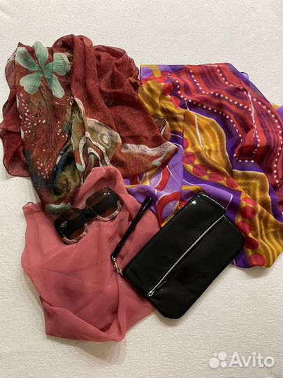 Аксессуары (3 палантина, солнечные очки и сумка