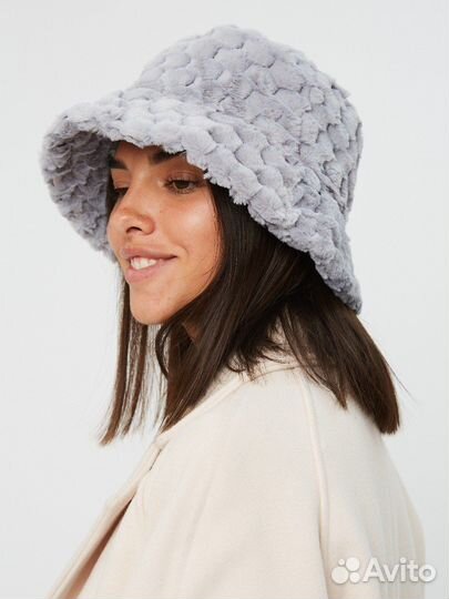 Зимняя панама женская серая 56-58р