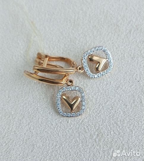 Золотые серьги 585 пробы. Арт 152