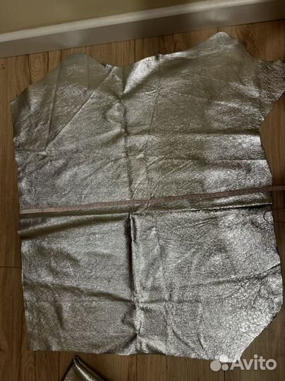 Кожа серебро