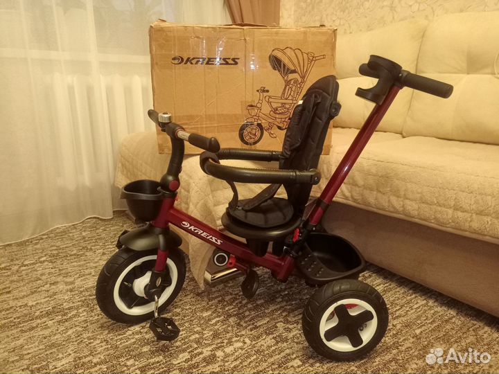 Велосипед-коляска трёхколёсный детский kreiss