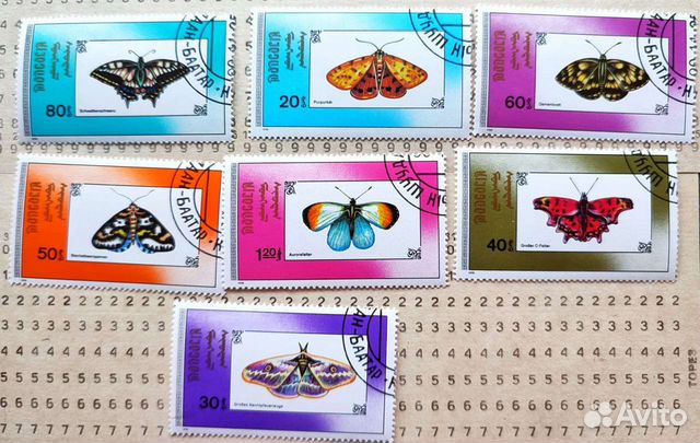Марки почтовые бабочки, стрекозы, птицы объявление продам