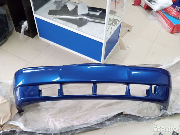 Бампер передний 2110 цвет Серебристо-темно синий