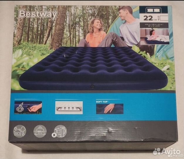 Новый матрас надувной Bestway 203х183х22см