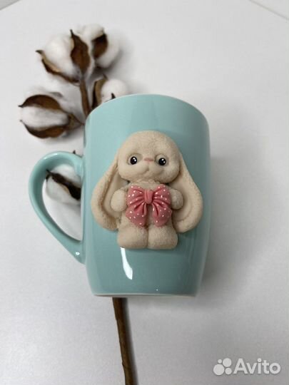 Кружка с декором ручной работы