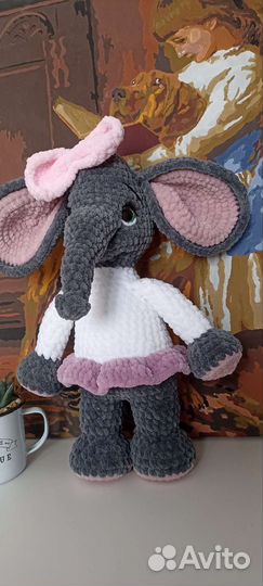 Мягкая игрушка слоник ручной работы