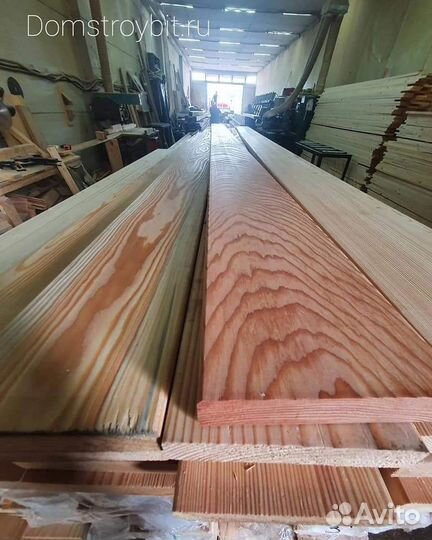 Палубная доска (глаткая)(вилвет)из лиственницы 62