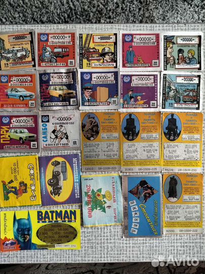 Лотерейные билеты 90-х годов