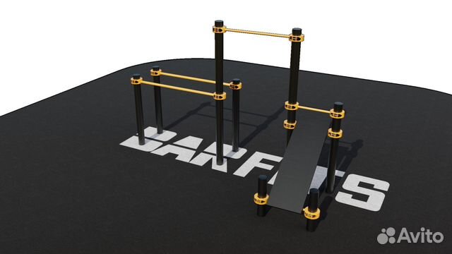 T-014 Турник, брусья, скамья для пресса D89 пласт