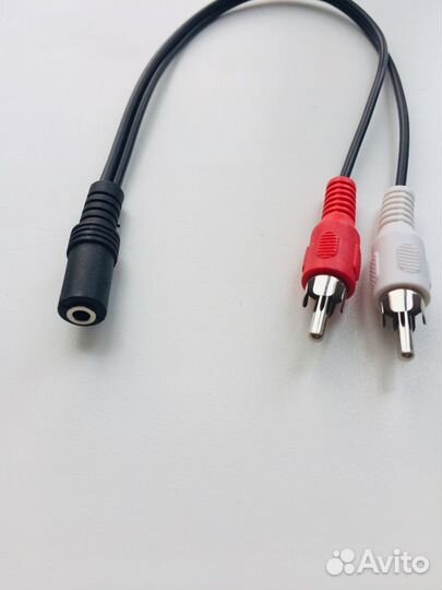 Переходник джек 3.5 st Мама (гнездо) - 2 rca