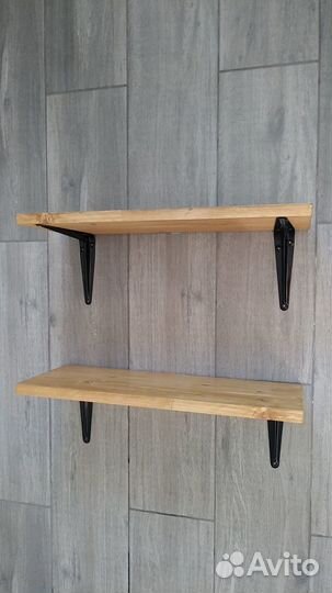 Полка деревянная в стиле лофт