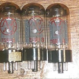 Радиолампы JJ 7591 S (3шт) UY-224, 24A RCA Globe в