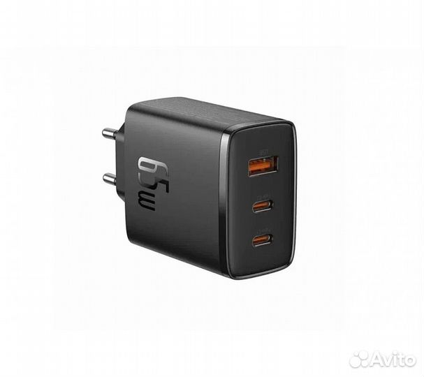 Сзу Baseus Cube Pro 65W 2 USB-C/USB-A, черный
