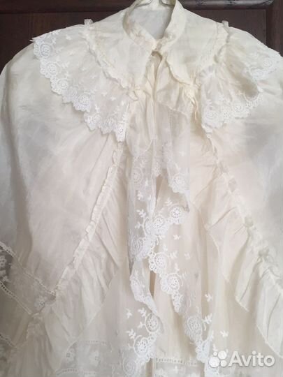 Крестильный антикварный винтажный набор младенца