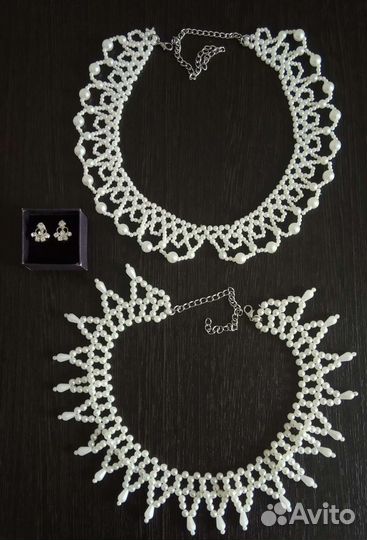 Колье ожерелье из бисера