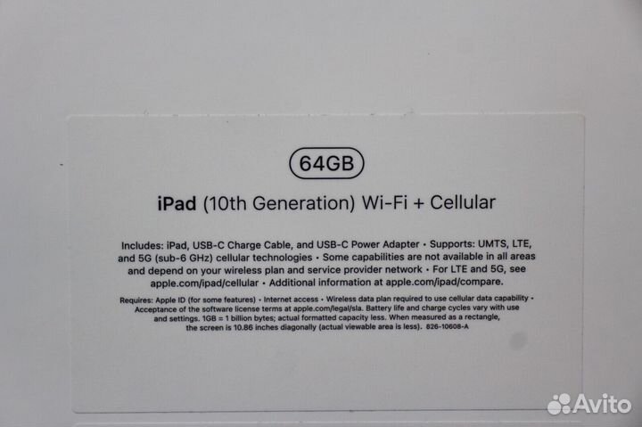 Apple iPad 10 2022 64гб(Wi-Fi/Cellular) 10.9