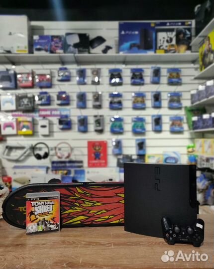 Ps3 Slim 160гб Комплект с Скейтбордом и Игрой