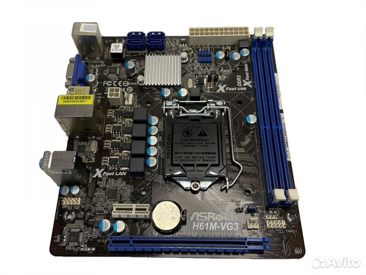 Материнская плата AsRock H61M-VG3 Soc-1155 mATX