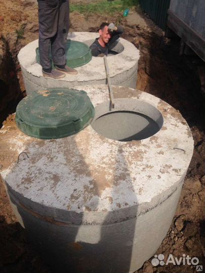 Установка септика бригадой с большим опытом