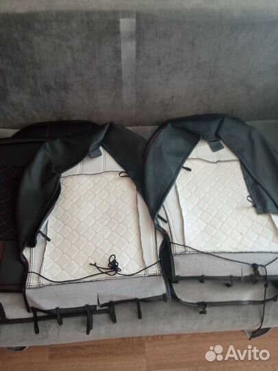 Автомобильные чехлы из экокожи + алькантара, Рио 4