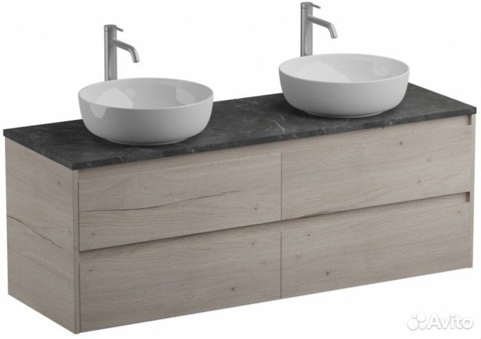 Мебель для ванной BelBagno Kraft-1400-4C-KEP-140-2-MNO Rovere Galifax Bianco