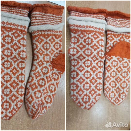 Носки и варежки тёплые ручной работы