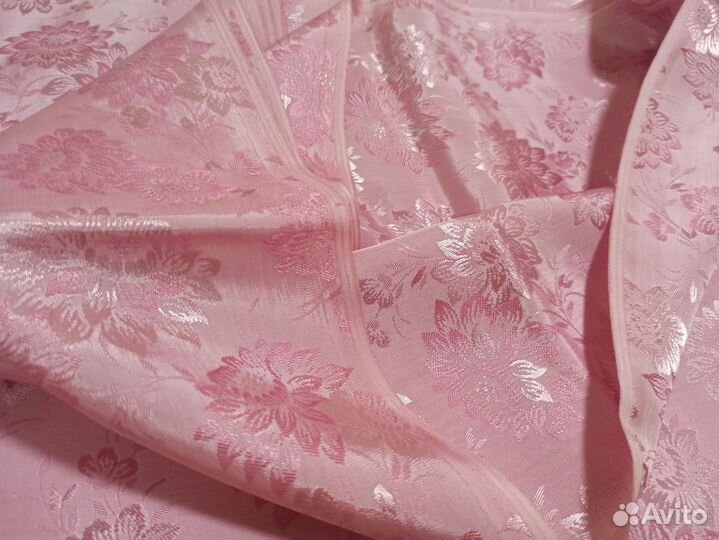 Отрез шёлк шёлк натуральный жаккард. Атлас. СССР