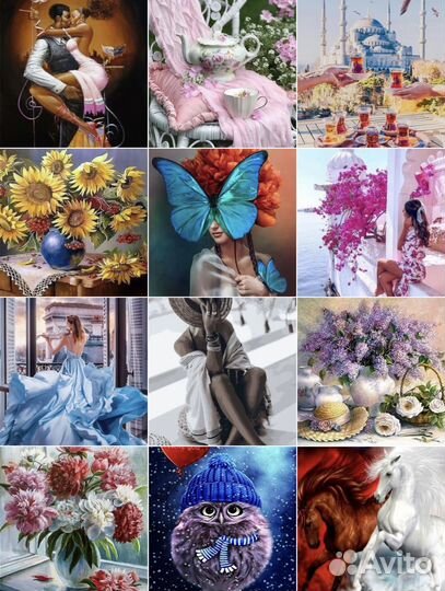 Картины Рисовать по номерам 40х50 на выбор