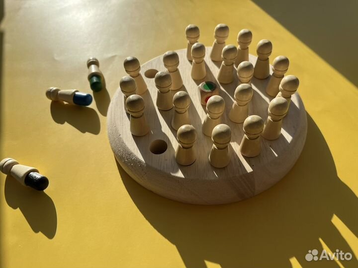 Игра деревянная развивающая мемори шахматы memory