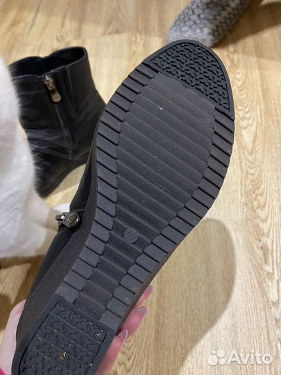 Полусапоги натуральная кожа и мех 37 размер