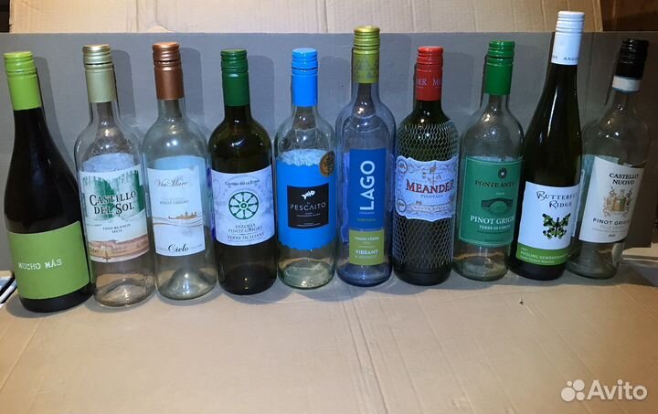 Бутылки пустые из под алкоголя, сока, воды