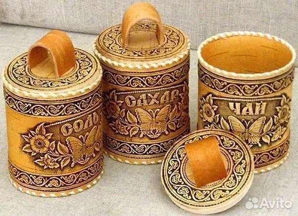 Изделия из кедра и бересты