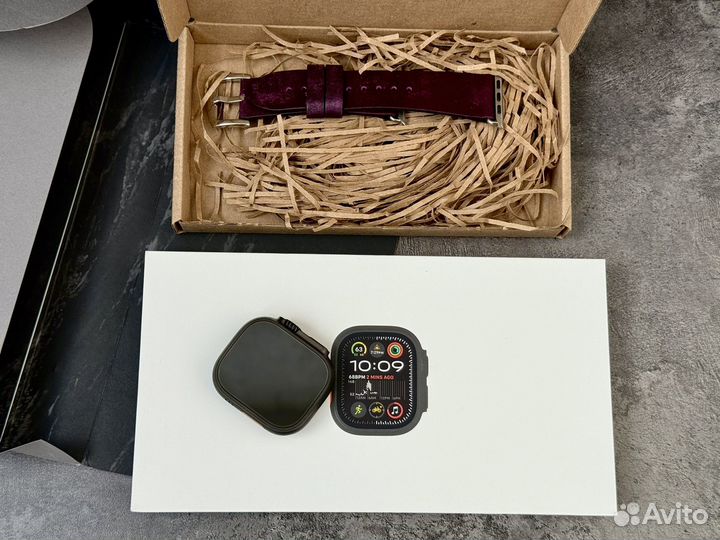 Новые Apple Watch Ultra 2 Black (2024) Кож Ремень