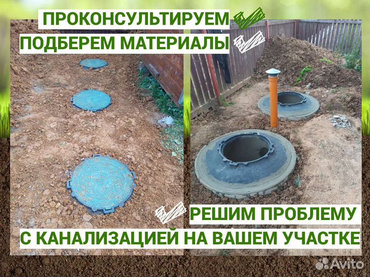 Септик из бетонных колец под ключ