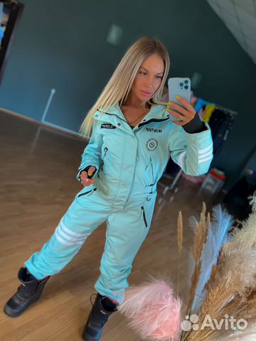 Комбинезон женский голубой